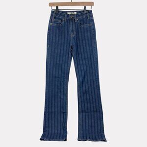 Rock & Roll Denim High Rise Bootcut Striped Jeans Womens 24 Five Pocket Zip Fly